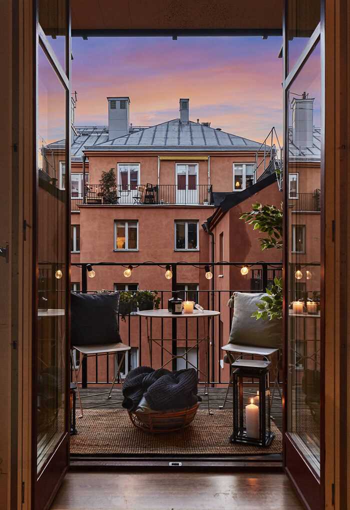 Балкон в скандинавском стиле: уют и комфорт на небольшой площади