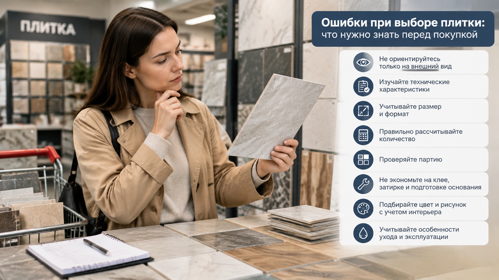 Ошибки при выборе плитки: что нужно знать перед покупкой