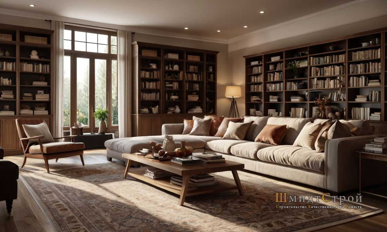 Гостиная с глянцевыми фасадами