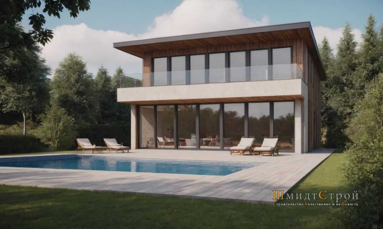 Комбинированный навесной фасад — панели и стекло