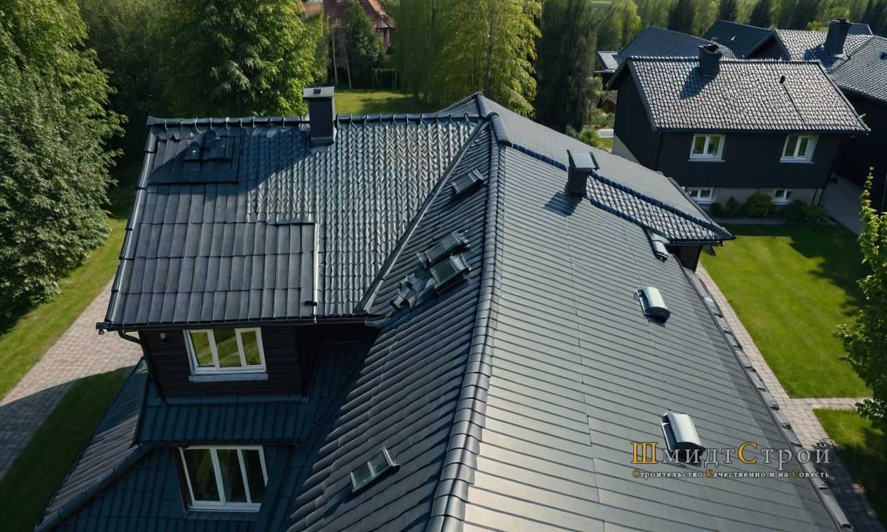 Ремонт кровли с поврежденными коньковыми элементами