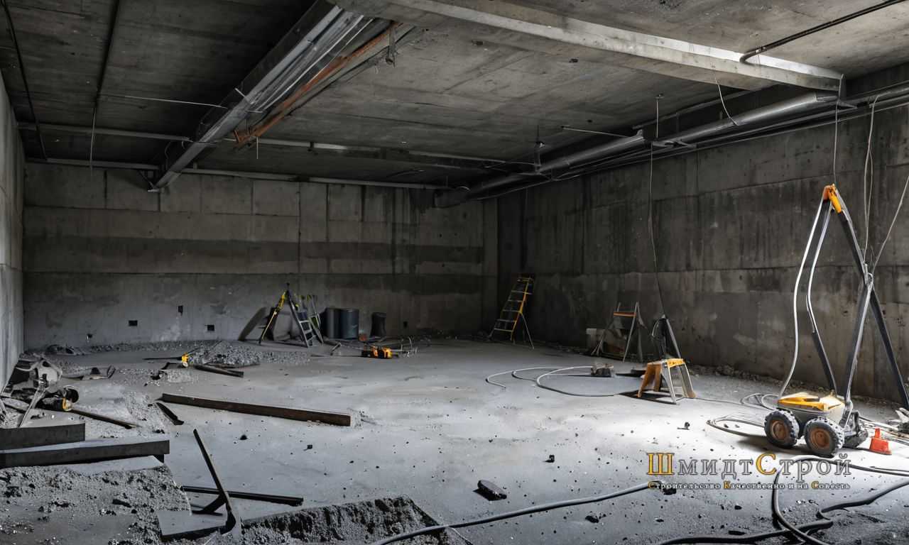 Подготовка поверхности к установке осушающего оборудования