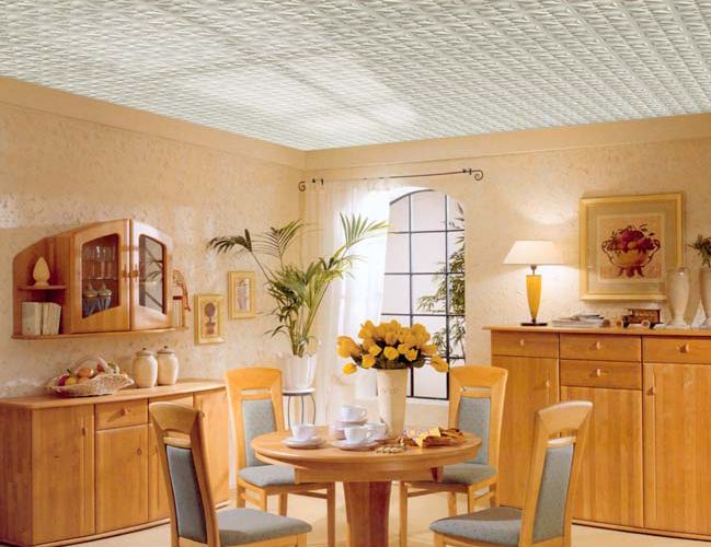 Пенопластовые плитки для потолка