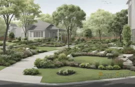 Вертикальные акценты и низкий фон