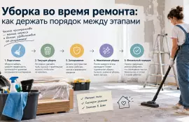 Уборка во время ремонта: как держать порядок между этапами