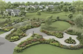 Сочетание света, текстуры и высоты в цветнике