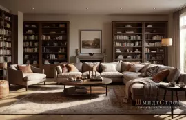 Мебель для гостиной с акцентом на природные материалы